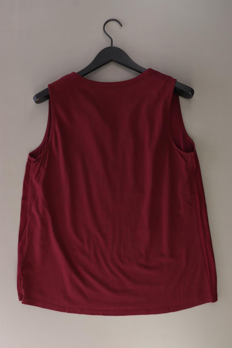 Tom Tailor Ärmellose Bluse Gr. XL rot aus Baumwolle