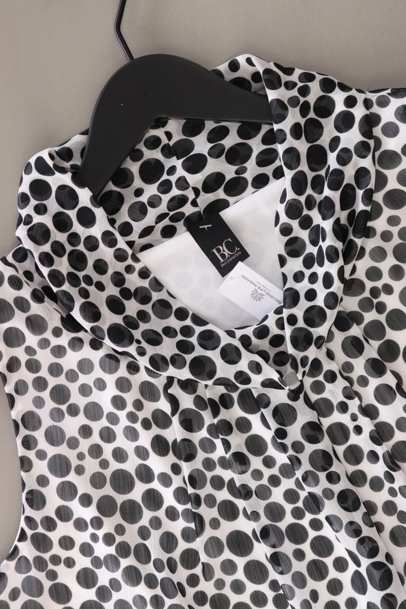 Best Connections Ärmellose Bluse Gr. 42 gepunktet schwarz aus Polyester