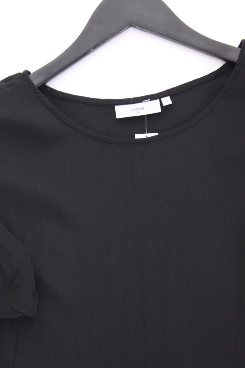 Minimum Kurzarmbluse Gr. 34 schwarz aus Viskose