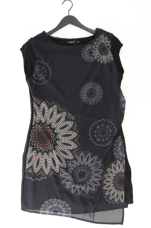 Desigual Abendkleid Gr. 46 Kurzarm schwarz aus Polyester