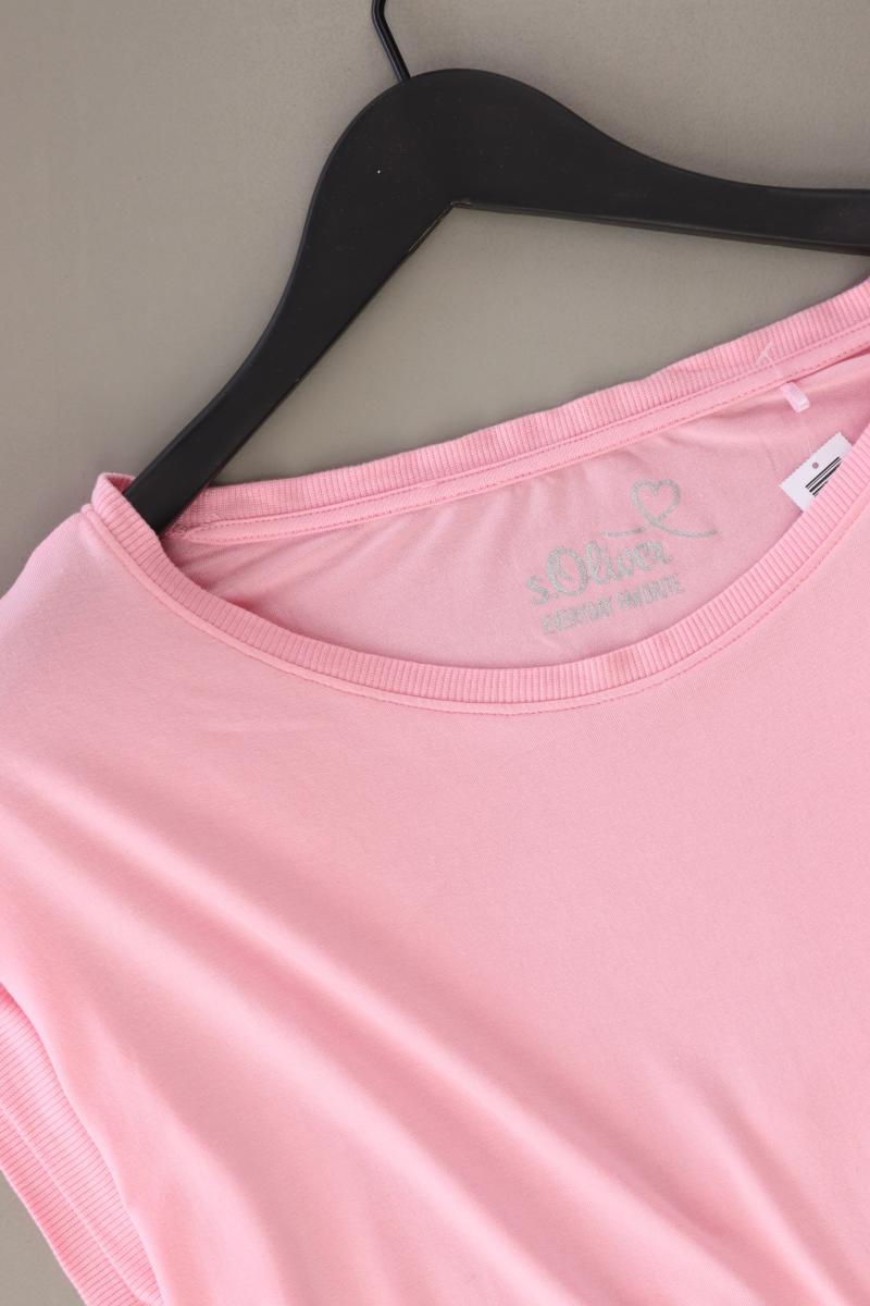 s.Oliver T-Shirt Gr. 44 Kurzarm rosa aus Viskose