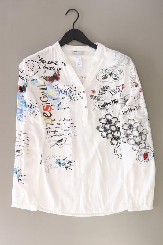 Desigual Langarmbluse Gr. XXL weiß aus Baumwolle