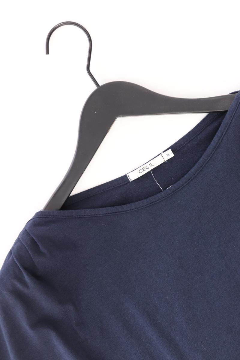 Cecil T-Shirt Gr. XL Kurzarm blau aus Baumwolle
