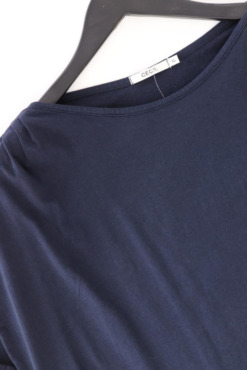 Cecil T-Shirt Gr. XL Kurzarm blau aus Baumwolle