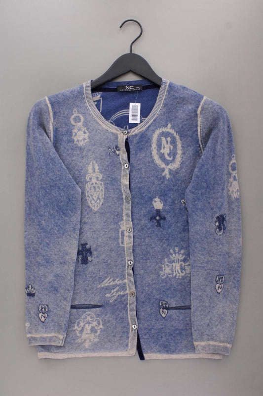 Nice Connection Strickjacke Gr. 40 Langarm blau aus Wolle