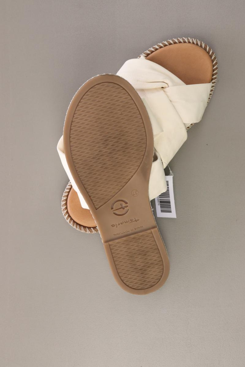 Tamaris Sandalen Gr. 37 creme aus Leder