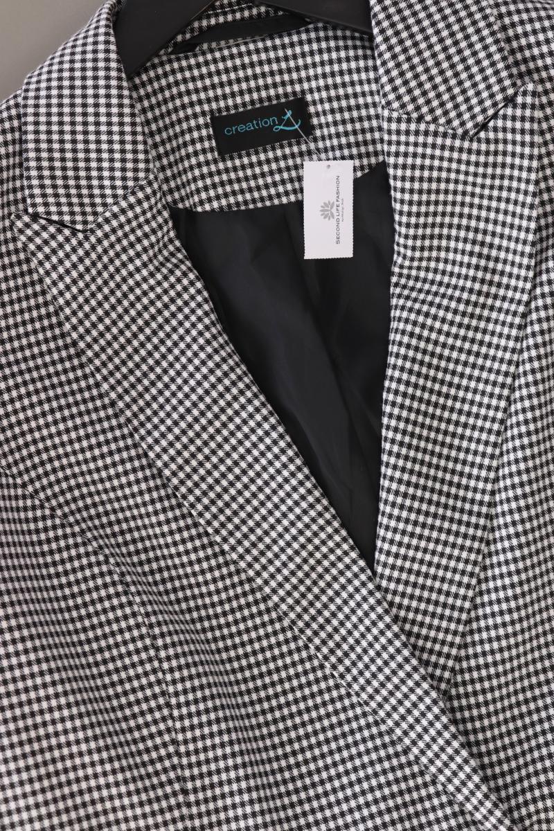 Création L. Blazer Gr. XL kariert grau aus Polyester