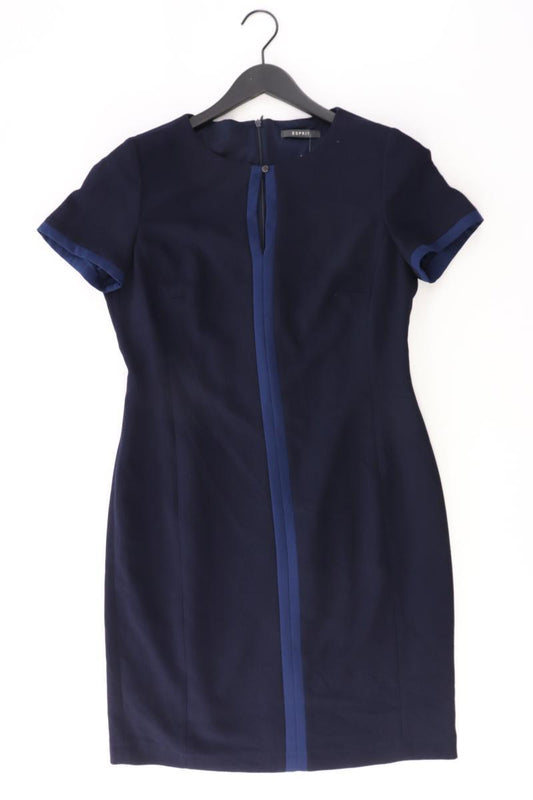 Esprit Bleistiftkleid Gr. 40 Kurzarm blau aus Polyester