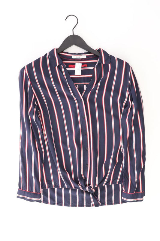 Cecil Langarmbluse Gr. L gestreift blau aus Viskose