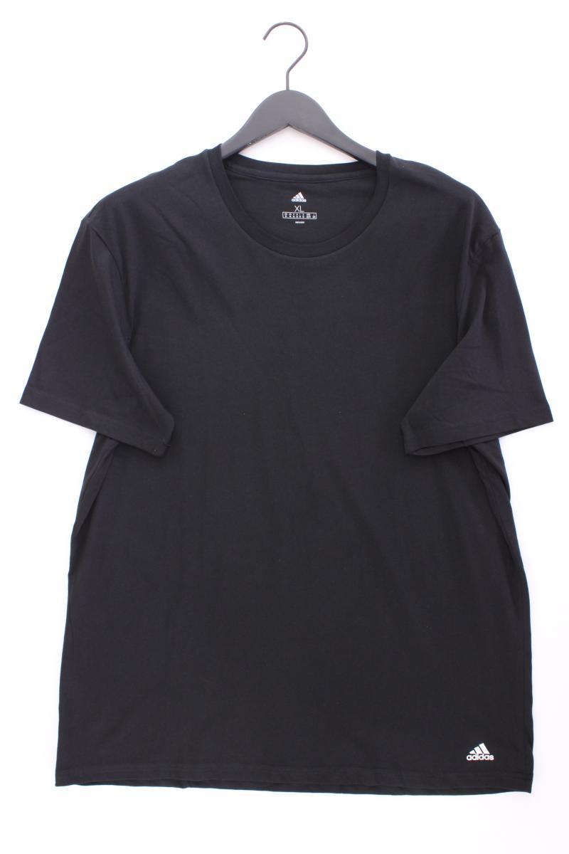 Adidas T-Shirt für Herren Gr. XL Kurzarm schwarz