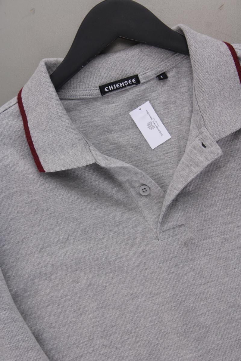 Chiemsee Poloshirt für Herren Gr. L Langarm grau aus Baumwolle