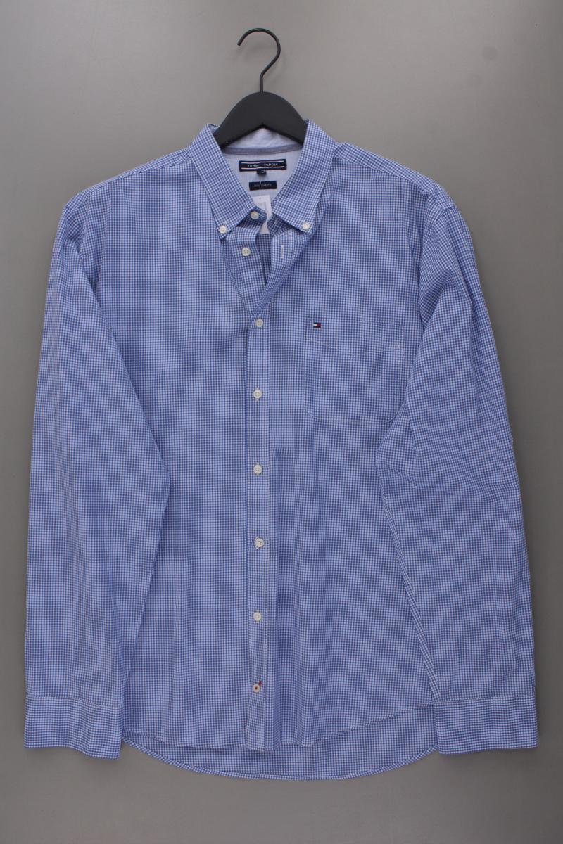 Tommy Hilfiger Langarmhemd New York Fit für Herren Gr. XXL kariert blau