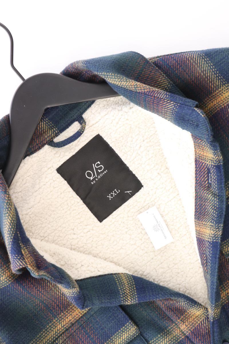 QS by s.Oliver Lange Jacke Gr. XXL kariert neuwertig blau