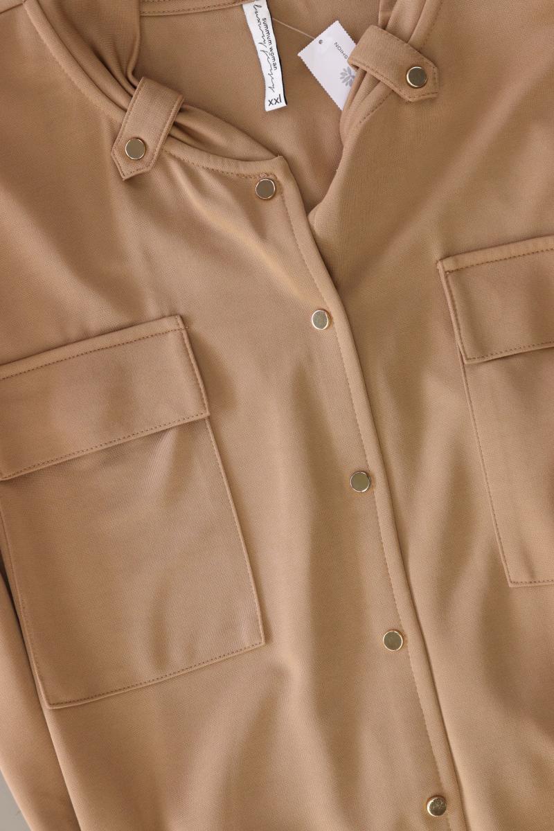 Summum Kurzarmkleid Gr. XXL neuwertig mit Gürtel braun aus Modal