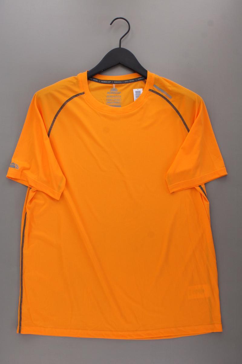Nordcap Sportshirt für Herren Gr. L neuwertig Kurzarm orange aus Polyester