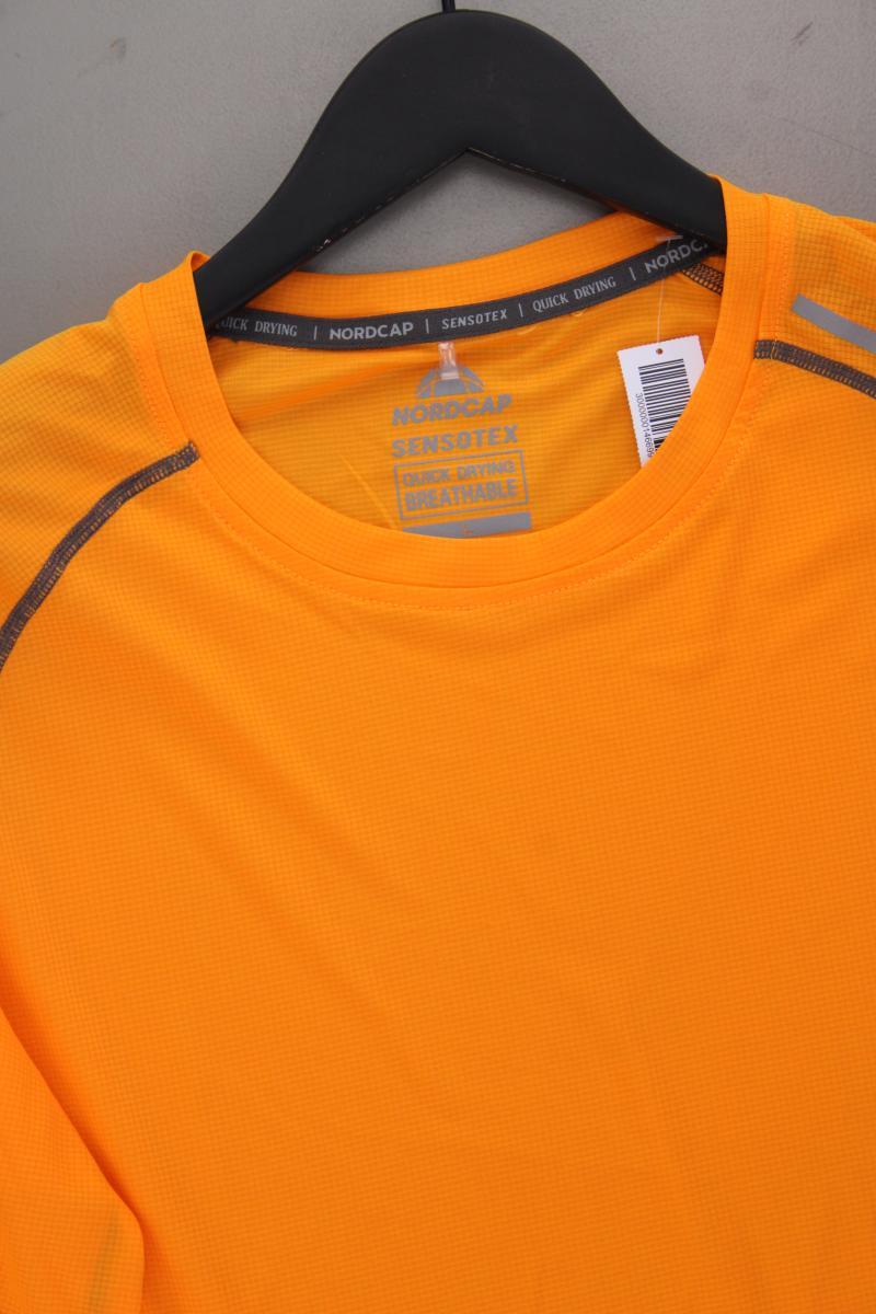 Nordcap Sportshirt für Herren Gr. L neuwertig Kurzarm orange aus Polyester