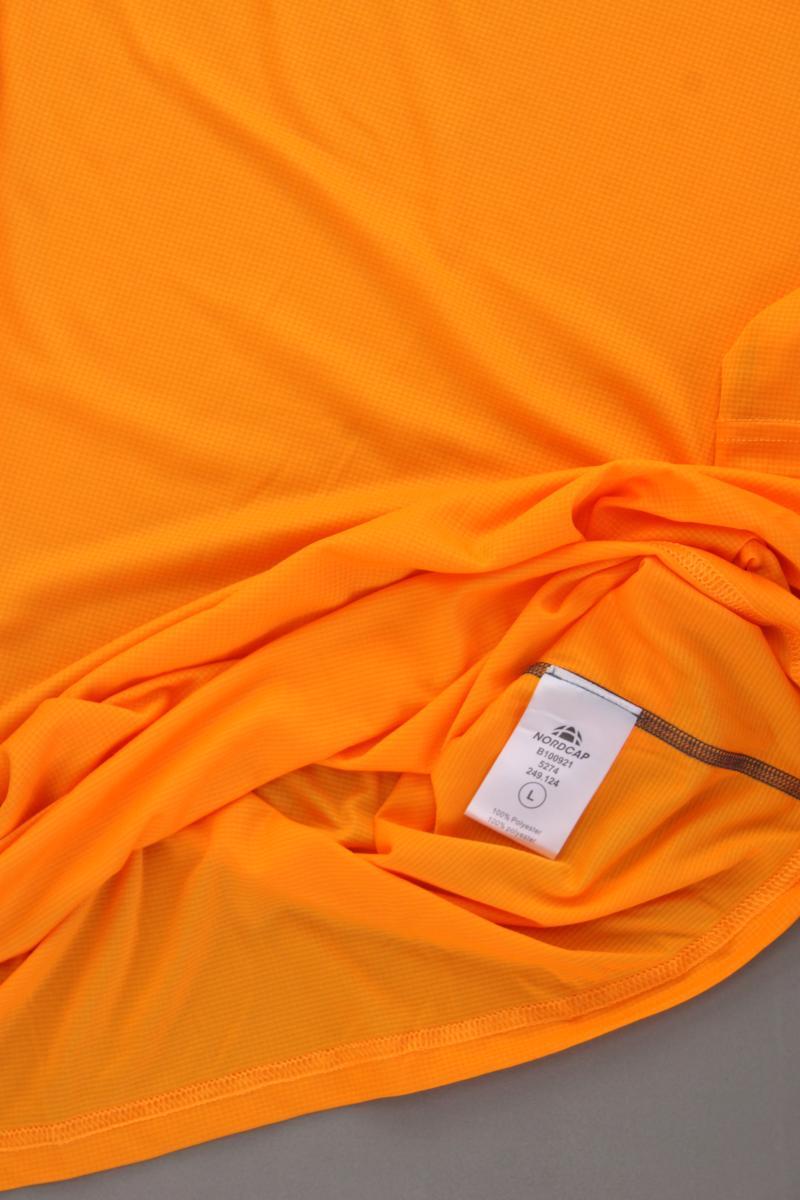 Nordcap Sportshirt für Herren Gr. L neuwertig Kurzarm orange aus Polyester