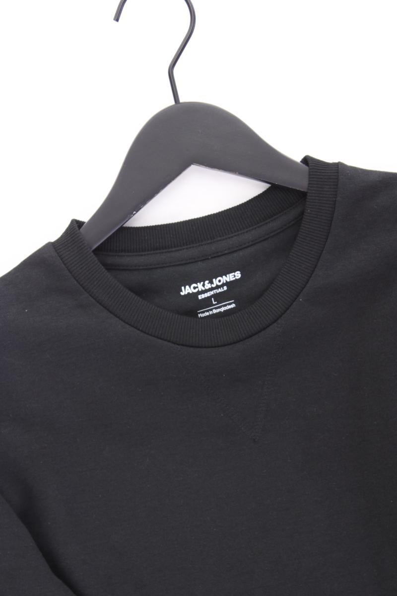 Jack & Jones Langarmpullover für Herren Gr. L schwarz aus Baumwolle
