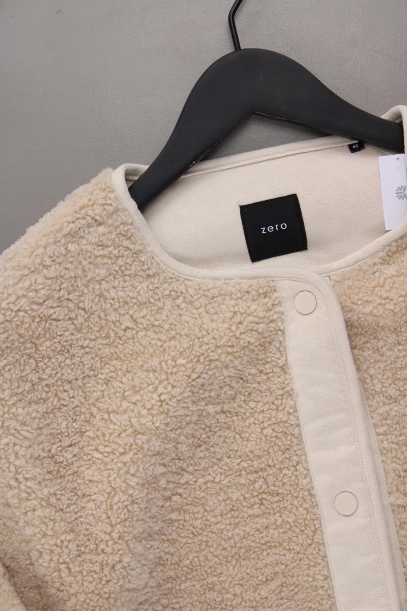 Zero Teddy Jacke Gr. 40 neuwertig creme aus Polyester