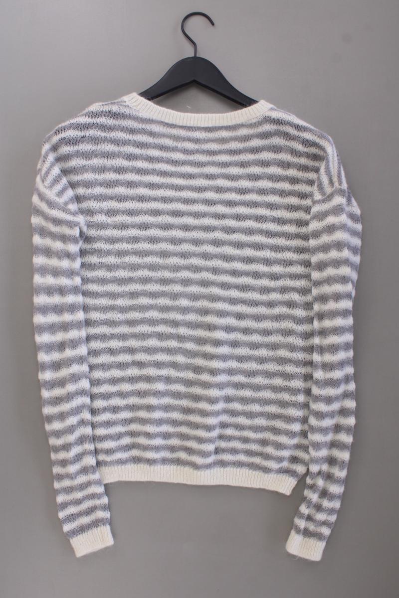 BOSS Orange Strickpullover mit Wolle für Herren Gr. S gestreift grau