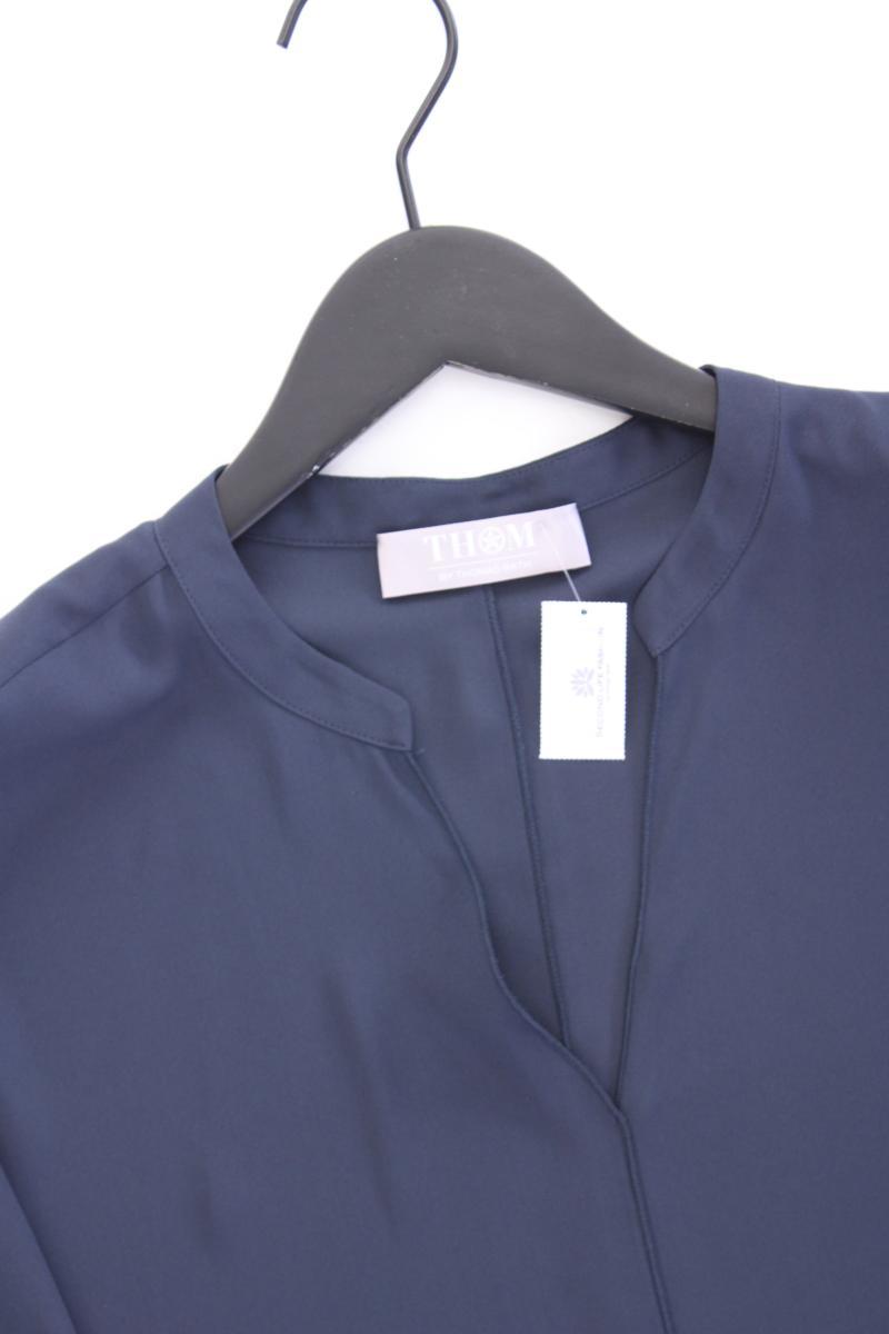 Thom by Thomas Rath Kurzarmbluse Gr. 42 neuwertig blau aus Polyester