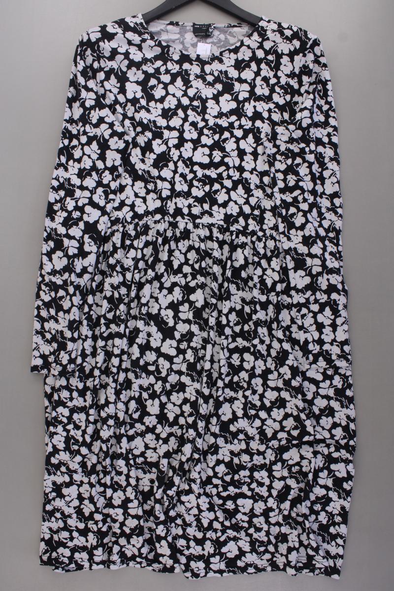 Asos Jerseykleid Gr. 44 mit Blumenmuster Langarm grau