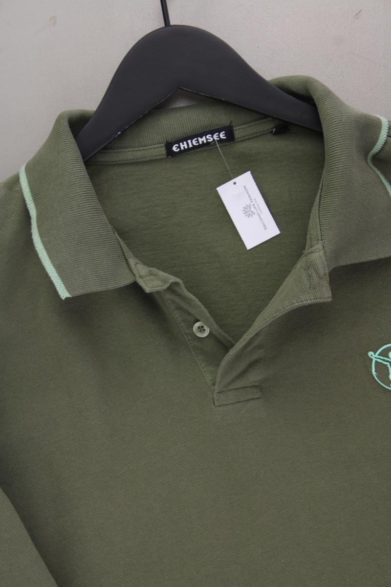 Chiemsee Poloshirt für Herren Gr. L Langarm olivgrün aus Baumwolle