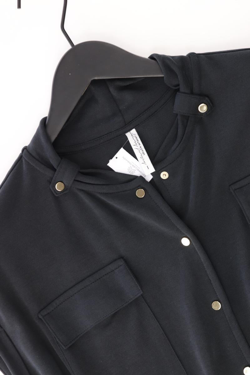 Summum Kurzarmkleid Gr. L neuwertig mit Gürtel schwarz aus Modal