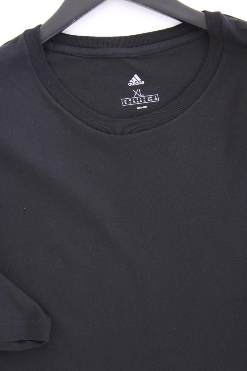Adidas T-Shirt für Herren Gr. XL Kurzarm schwarz
