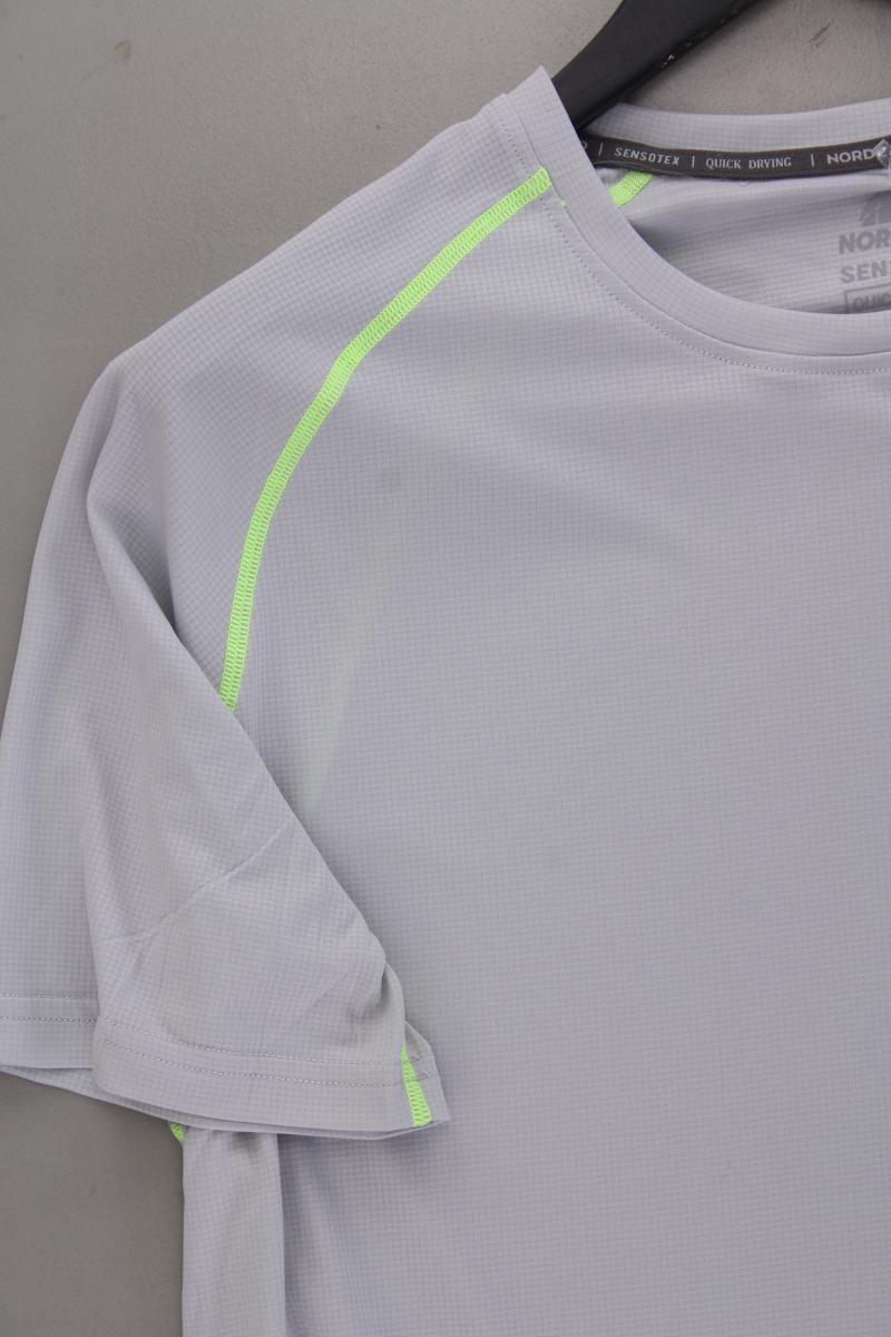 Nordcap Sportshirt für Herren Gr. L neuwertig Kurzarm grau aus Polyester