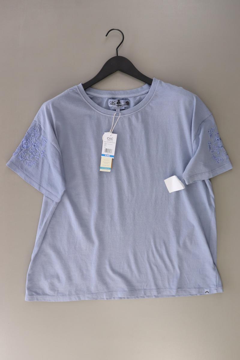 C&C california T-Shirt Gr. XL neu mit Etikett Kurzarm blau aus Baumwolle