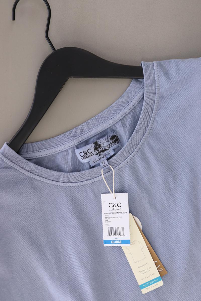 C&C california T-Shirt Gr. XL neu mit Etikett Kurzarm blau aus Baumwolle