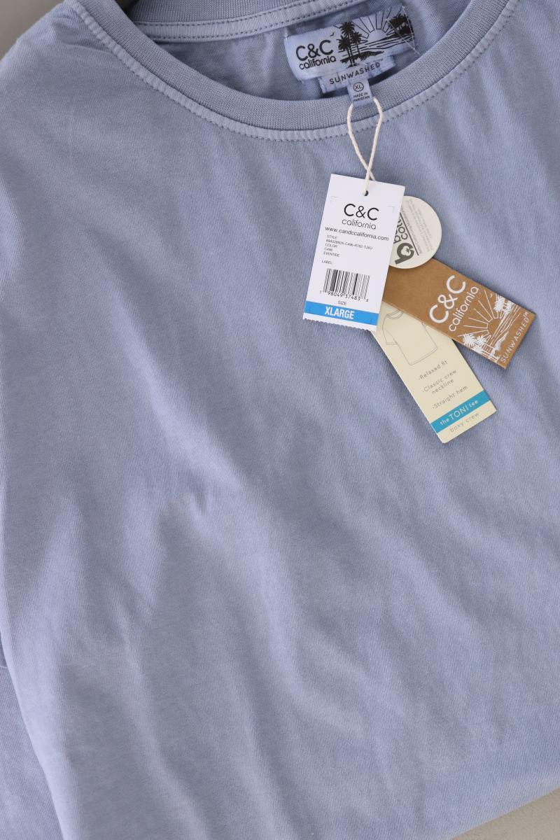 C&C california T-Shirt Gr. XL neu mit Etikett Kurzarm blau aus Baumwolle