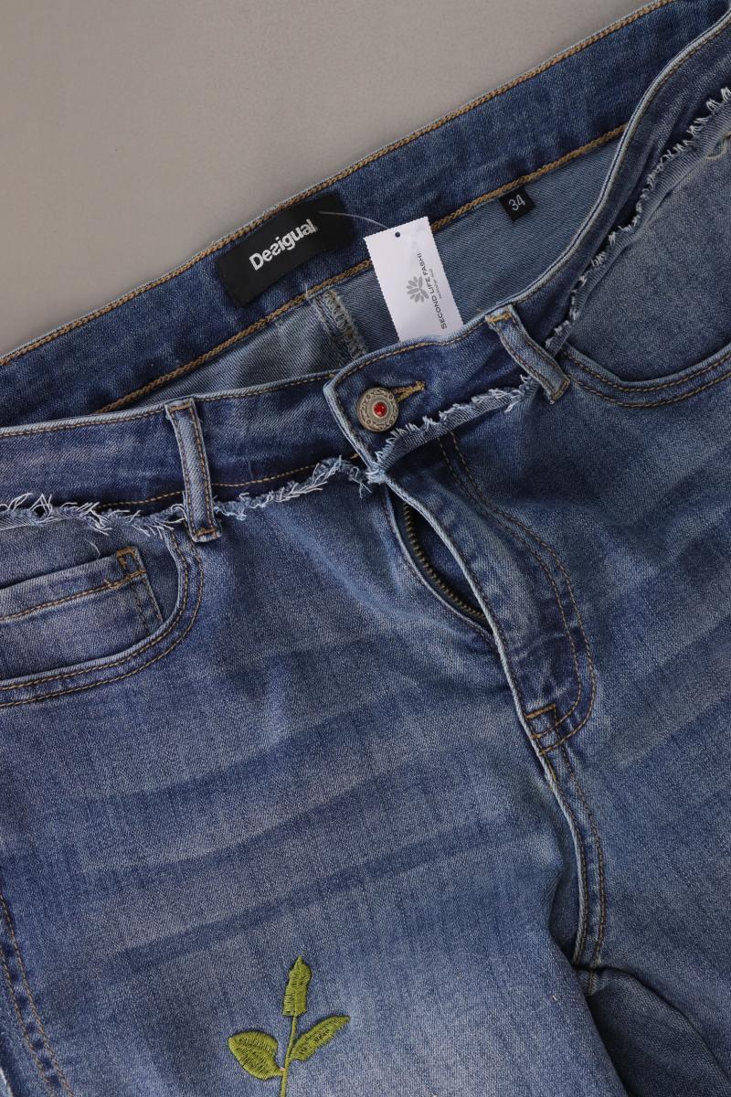 Desigual Skinny Jeans Gr. W34 blau aus Baumwolle