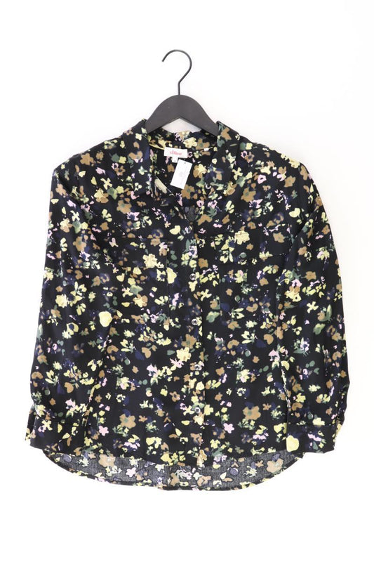 s.Oliver Langarmbluse Gr. 44 mit Blumenmuster schwarz