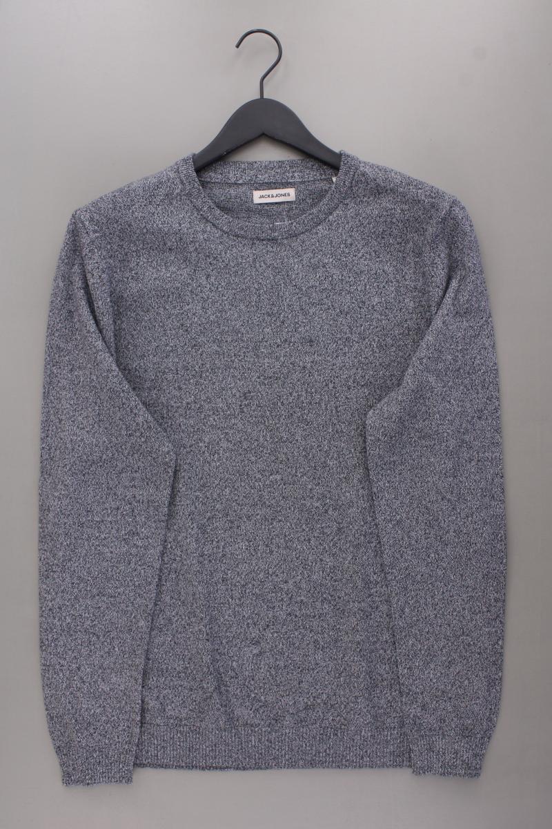 Jack & Jones Feinstrickpullover für Herren Gr. L neuwertig grau aus Baumwolle