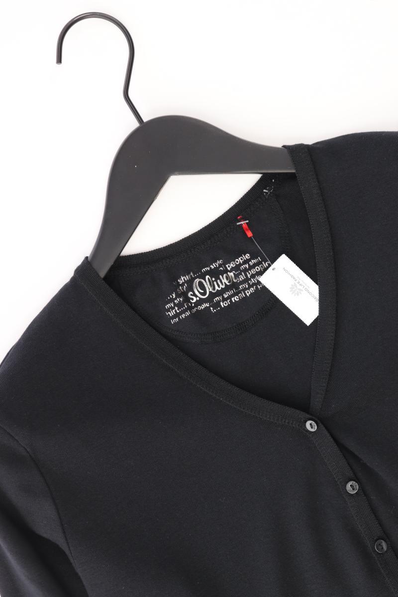 s.Oliver Regular Cardigan Gr. 44 Langarm schwarz aus Baumwolle