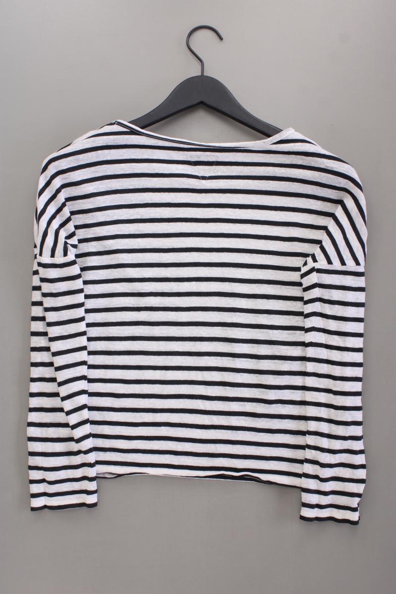 IKKS Ringelshirt Gr. M gestreift Langarm grau aus Baumwolle