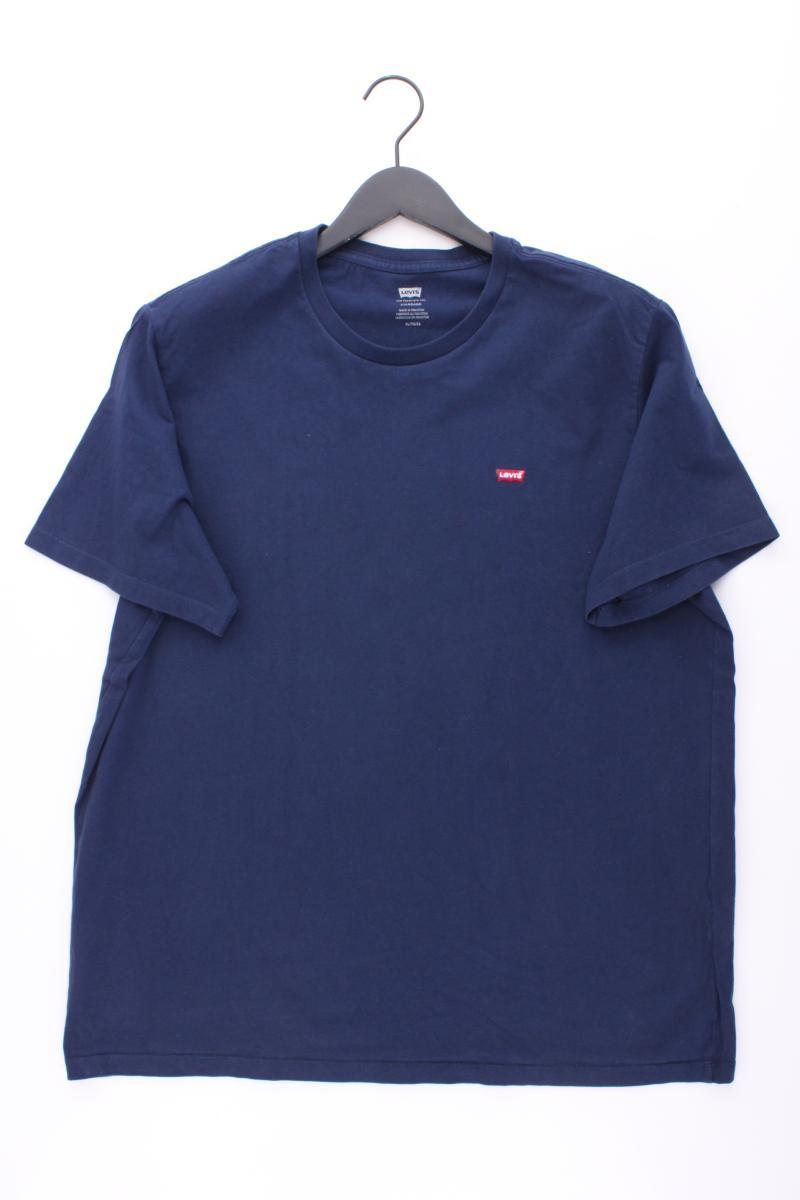 Levi's T-Shirt für Herren Gr. XL Kurzarm blau aus Baumwolle