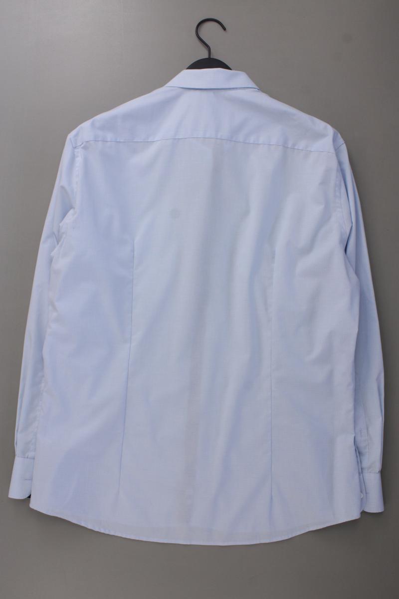 Walbusch Langarmhemd für Herren Gr. Hemdgröße 43 blau aus Baumwolle