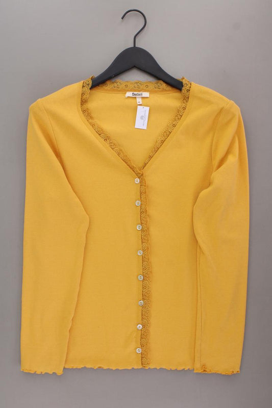 Deerberg Strickjacke Gr. M Langarm gelb aus Baumwolle