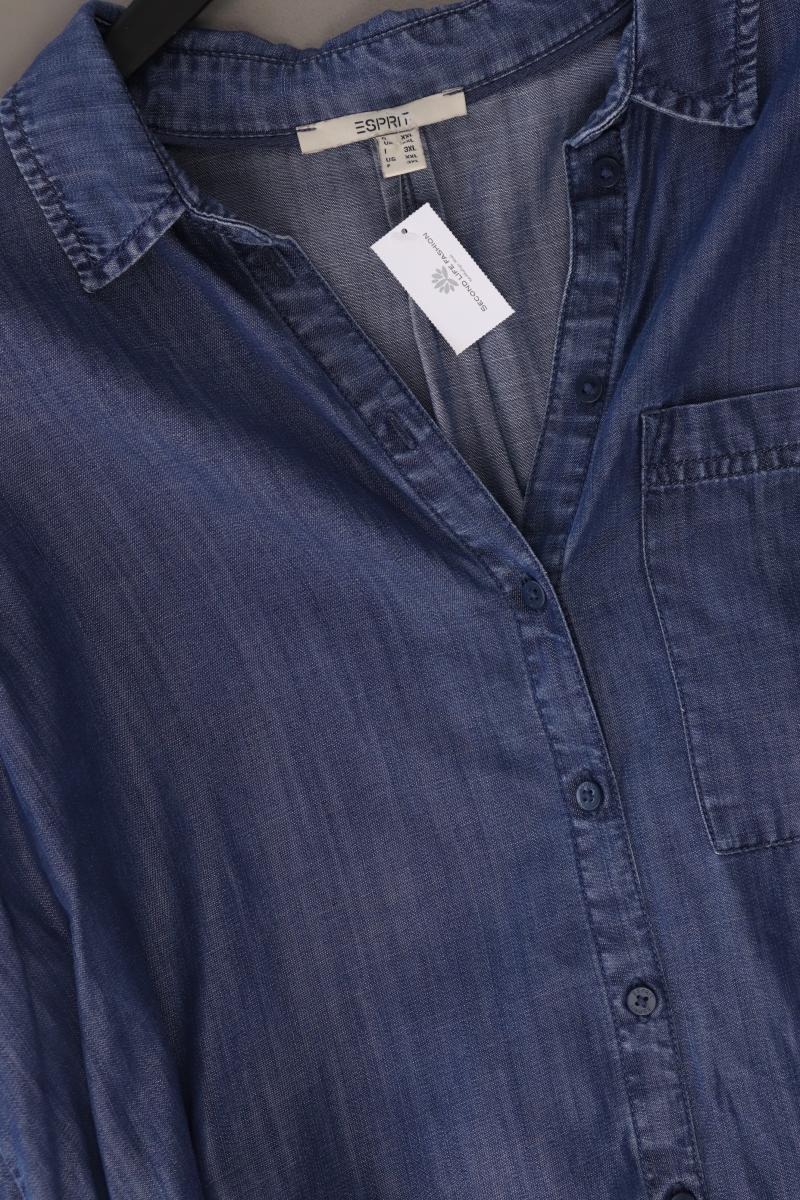 Esprit Langarmkleid Gr. XXL blau aus Lyocell