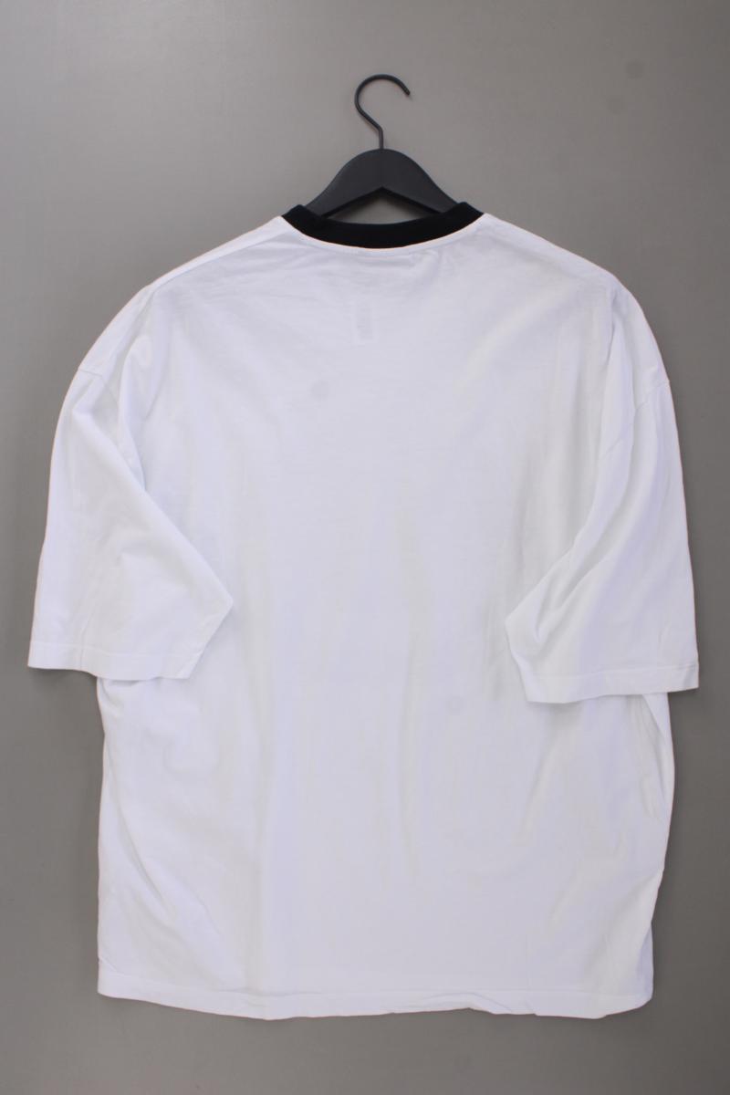 Asos Oversize Shirt für Herren Gr. L Kurzarm weiß aus Baumwolle
