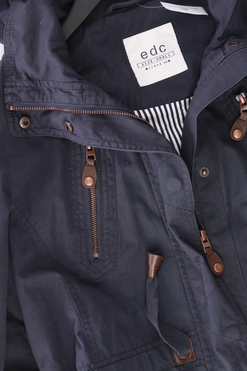 edc by Esprit Kapuzenmantel Gr. S blau aus Baumwolle