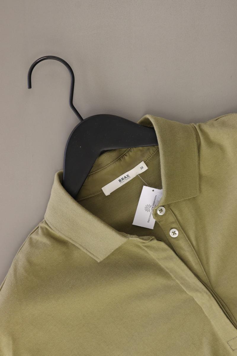 Brax Poloshirt Gr. 38 Kurzarm olivgrün aus Baumwolle