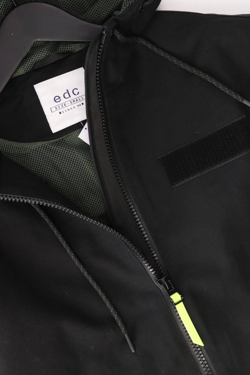 edc by Esprit Kapuzenmantel Gr. S neuwertig schwarz aus Baumwolle