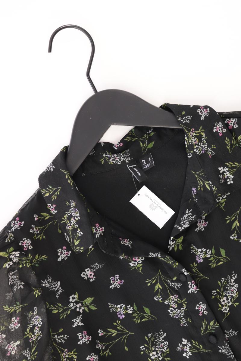 Vero Moda Langarmbluse Gr. S mit Blumenmuster schwarz aus Polyester