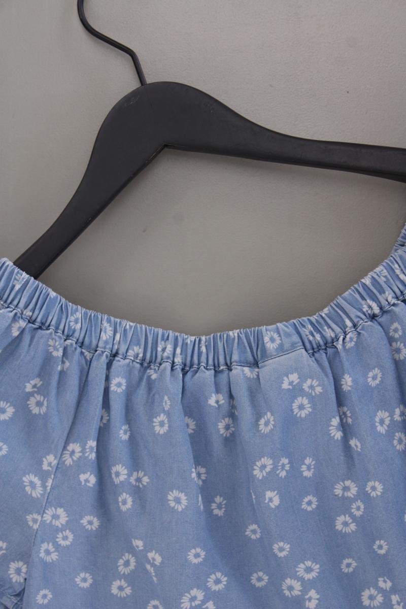 Vero Moda Carmenbluse Gr. S mit Blumenmuster neuwertig Kurzarm blau aus Lyocell