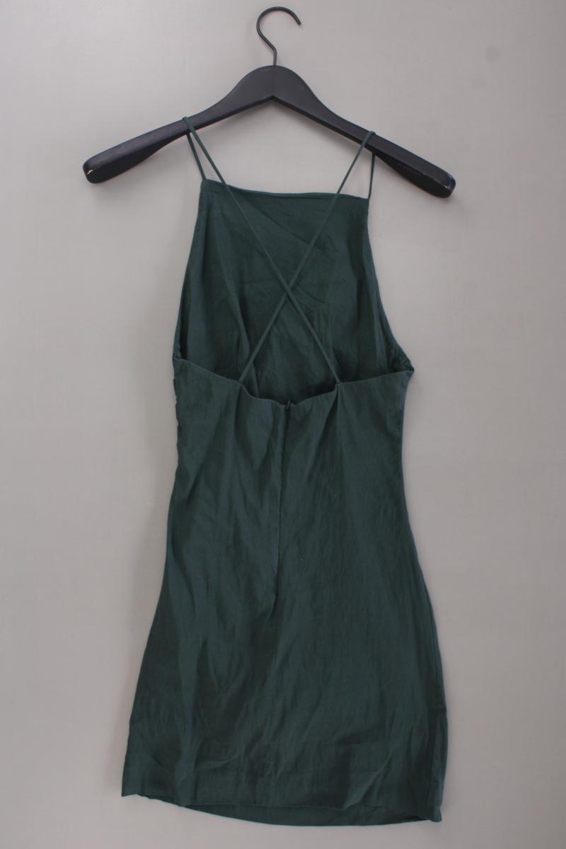 Zara Trägerkleid Gr. XS olivgrün aus Leinen