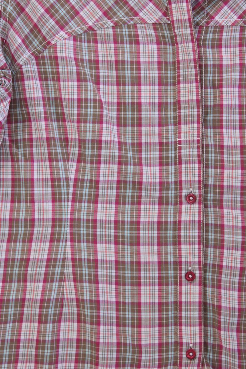 Salewa Karobluse Gr. 46 kariert Kurzarm pink aus Baumwolle